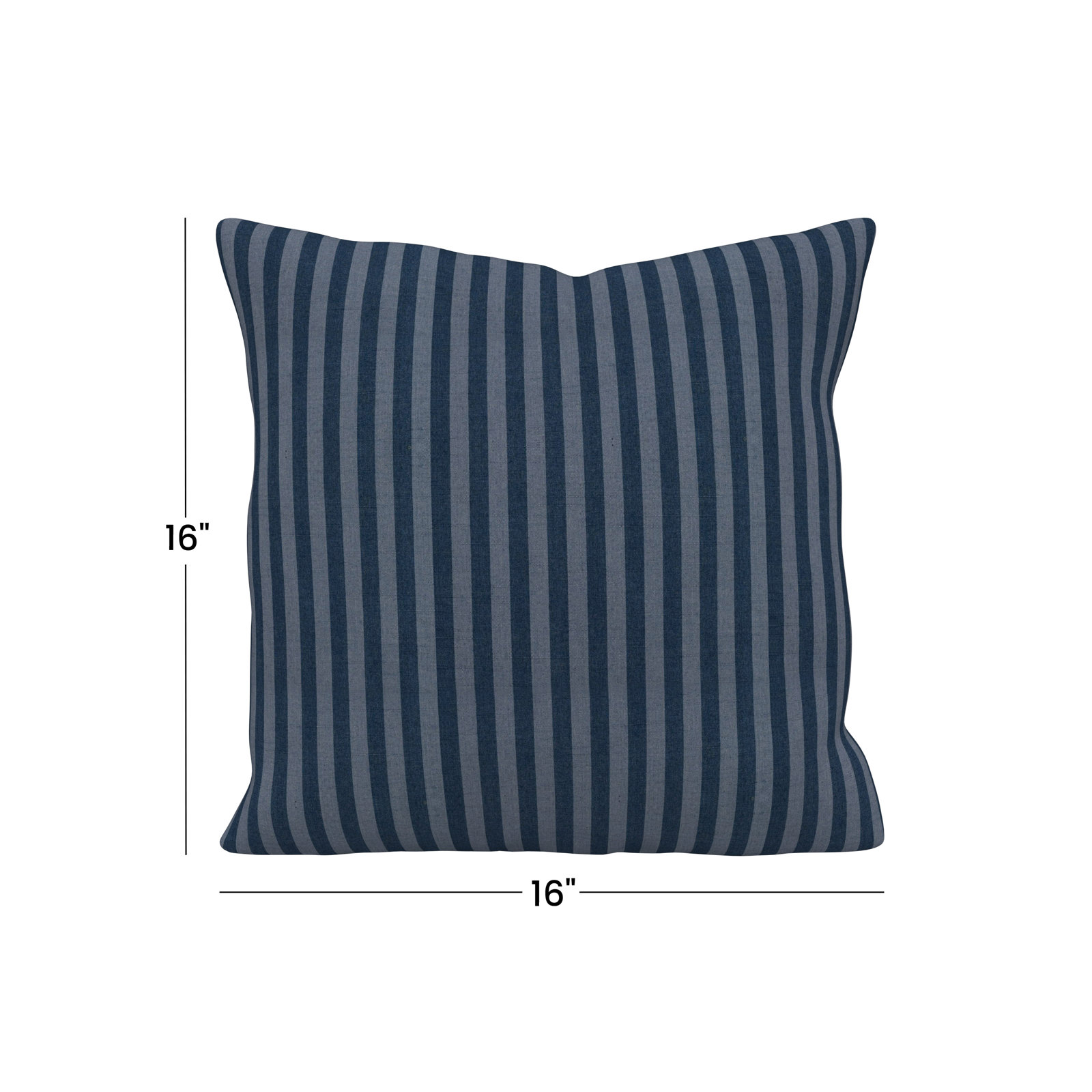 Kacy Sunbrella® Throw Pillow, 16 x 16 x 3, Sail Away Denim