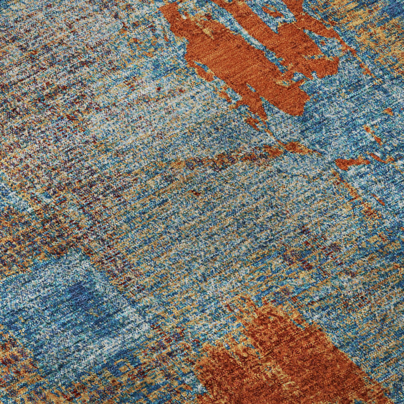 Tapis abstrait lavable à la machine de qualité supérieure AMF989, Rectangle 1 pi 8 po x 2 pi 6 po