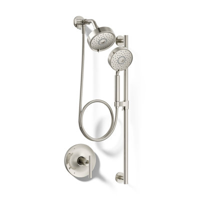 Ensemble de douche Kohler Purist Performance, ensemble de pomme de douche multifonctionnelle et douche à main 1,75 GPM, trois réglages de jet