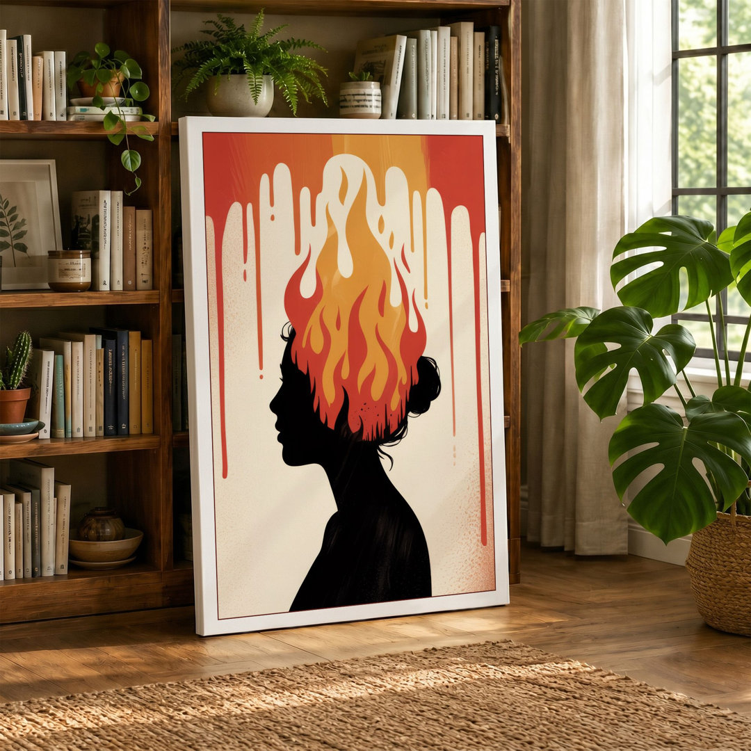 Mind on Fire Modern - Wrapped Canvas