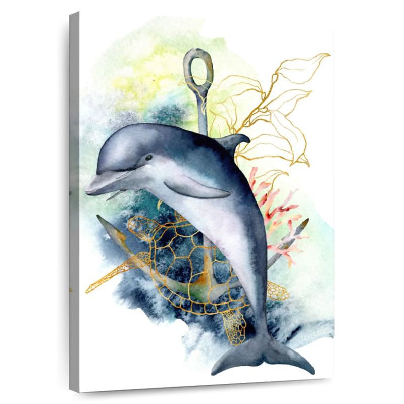 Brampt Dolphin Underwater, 12" H x 8" W