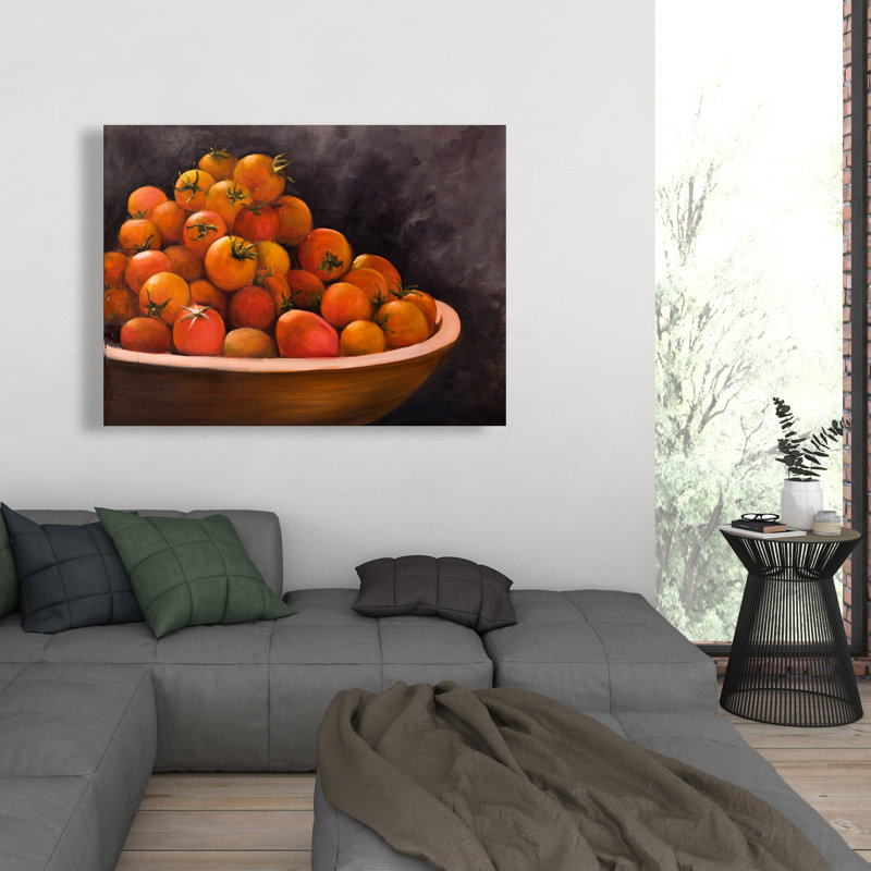 Bol de tomates cerise - Toile noire alimentaire pour la décoration intérieure