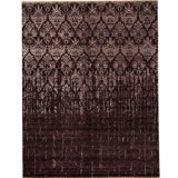 Moroccan Area Rug in Aubergine/Camel