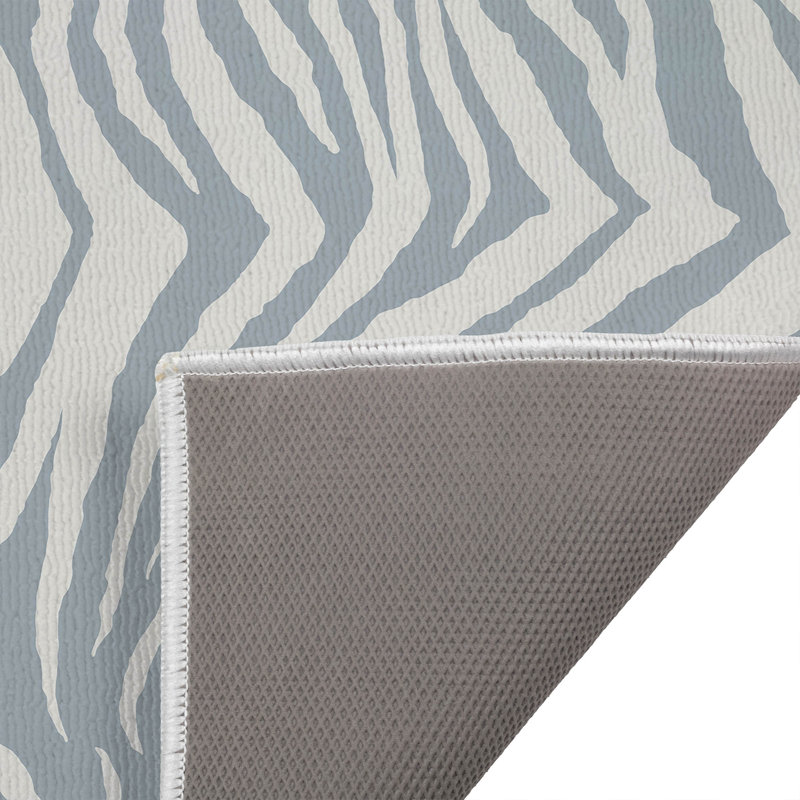 Paillasson Zebra, Bleu ardoise, bleu, L 34 po x L 21 po
