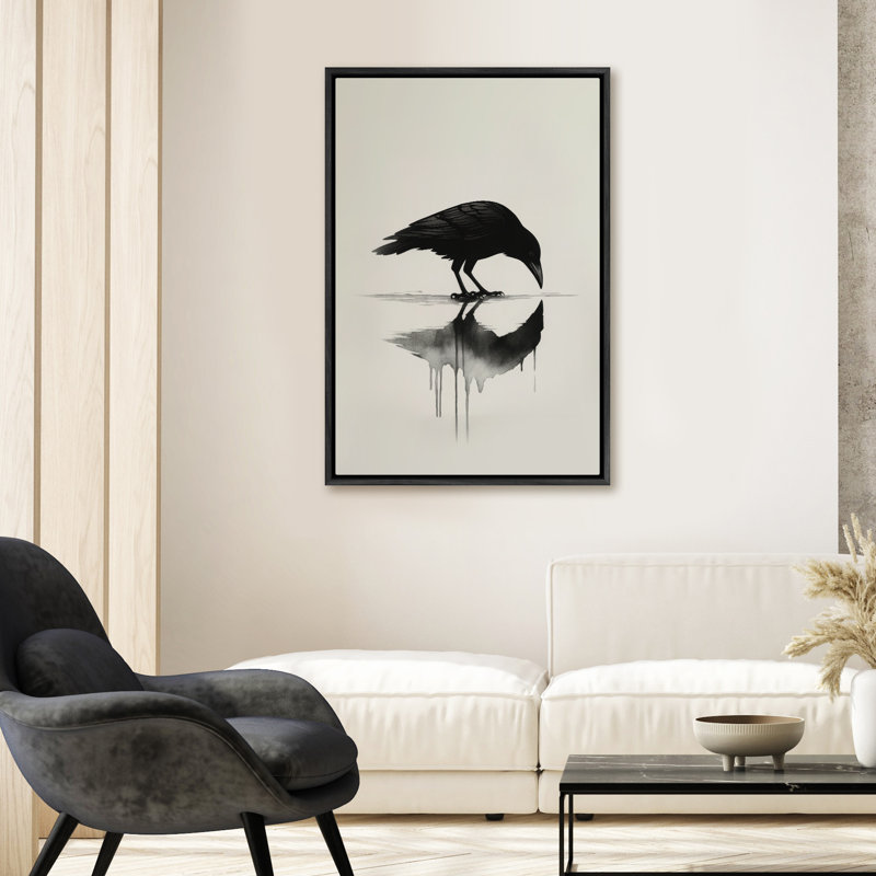 Art mural encadré, rétro, antique et classique pour chambre à coucher - 16 po x 24 po, H 24 po x l 16 po, Noir