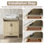 Ensemble de meuble-lavabo simple autoportant 36 po avec plateau en composite Adria-744422450