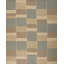Geometric Area Rug in Brown/Light Blue