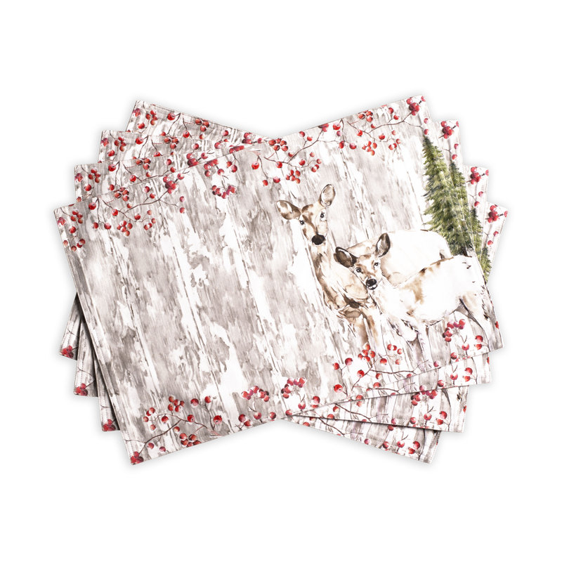 Ensemble de napperon en coton 4 pièces