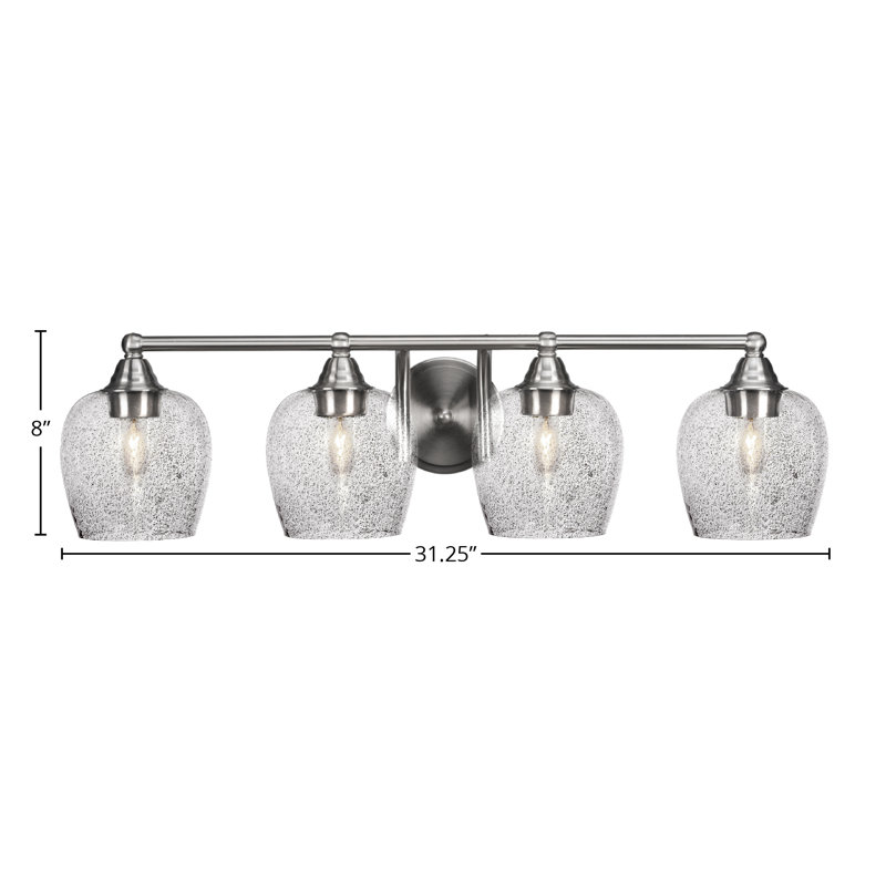 Michell 4-Light Bath Bar, Brushed Nickel