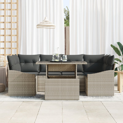 234cm Wide Patio Sofa with Cushions