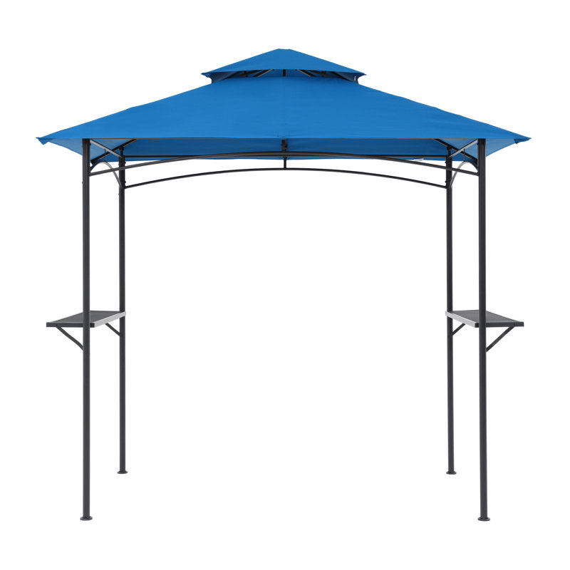 8 Ft. W x 5 Ft. D Steel Grill Gazebo, Blue