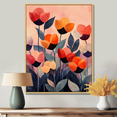 Vintage Floral Canvas, Retro Tulip Wall Art, Scotie
