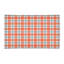 Tapis orange / blanc à carreaux-53650882