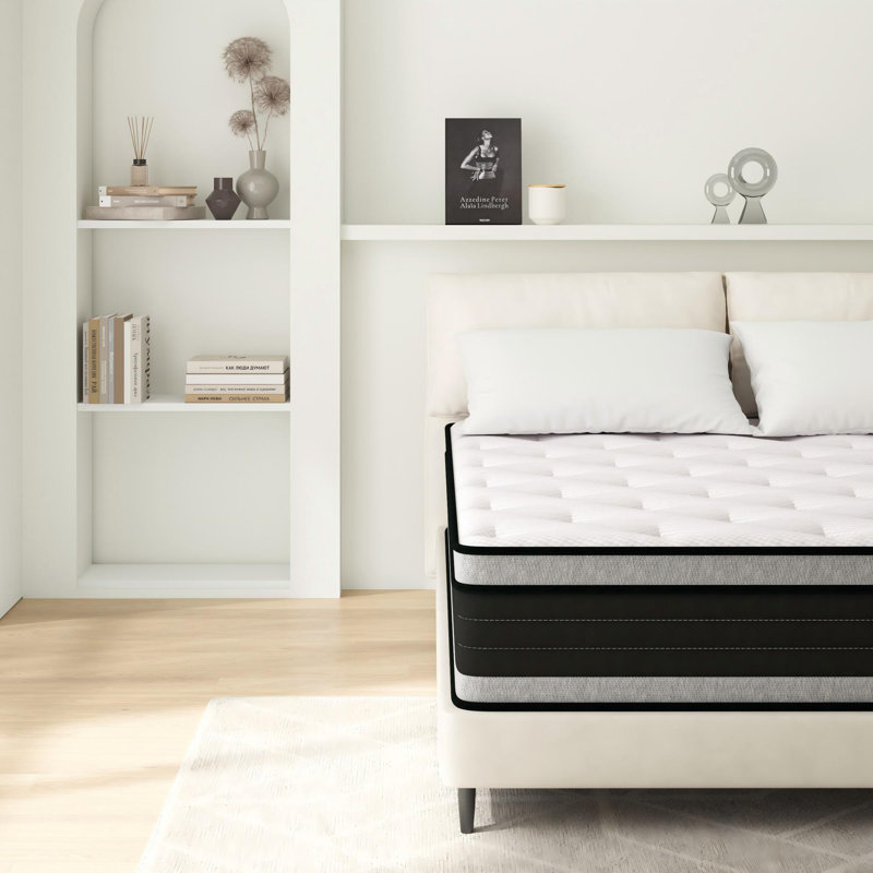 Gehrmann 26cm Medium Hybrid Sprung Mattress In A Box Pillow Top Mattresses, Super King (6')