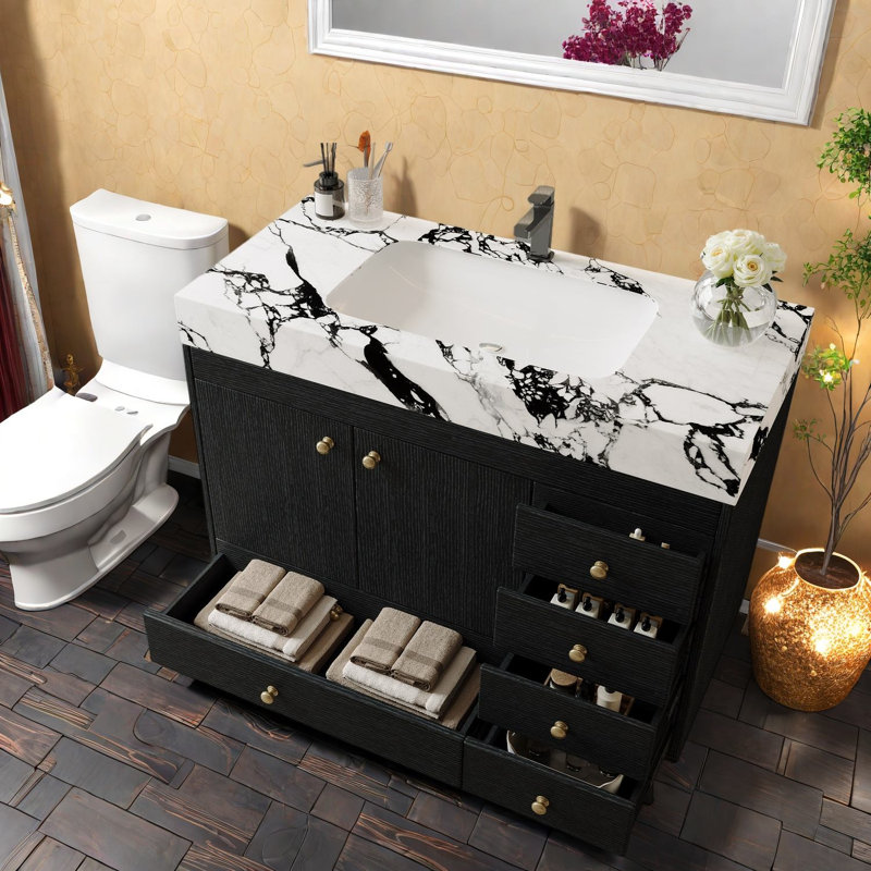 Meubles-lavabos en pouces (doivent inclure le meuble et le lavabo) - Rangement pour la maison, Noir