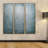 3 Piece Picture Frame Multi-Silver Ice Textured Metallic Hand Painted Canvas Wall Art by Martin Edwards