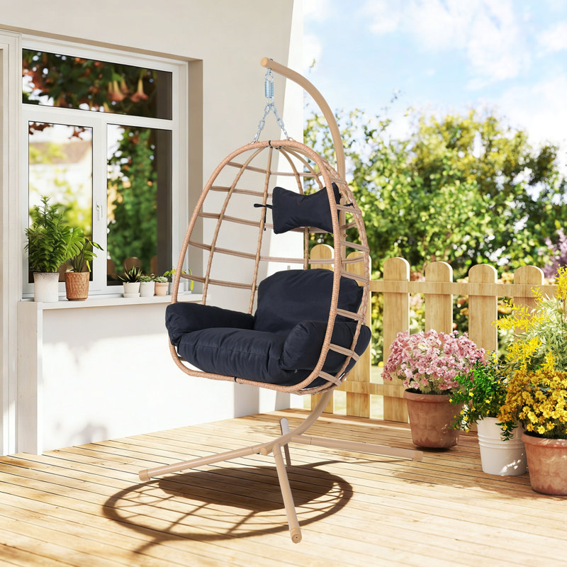 Fauteuil à œufs suspendu en rotin pe Lb