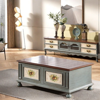 Handmade art TV cabinet coffee table