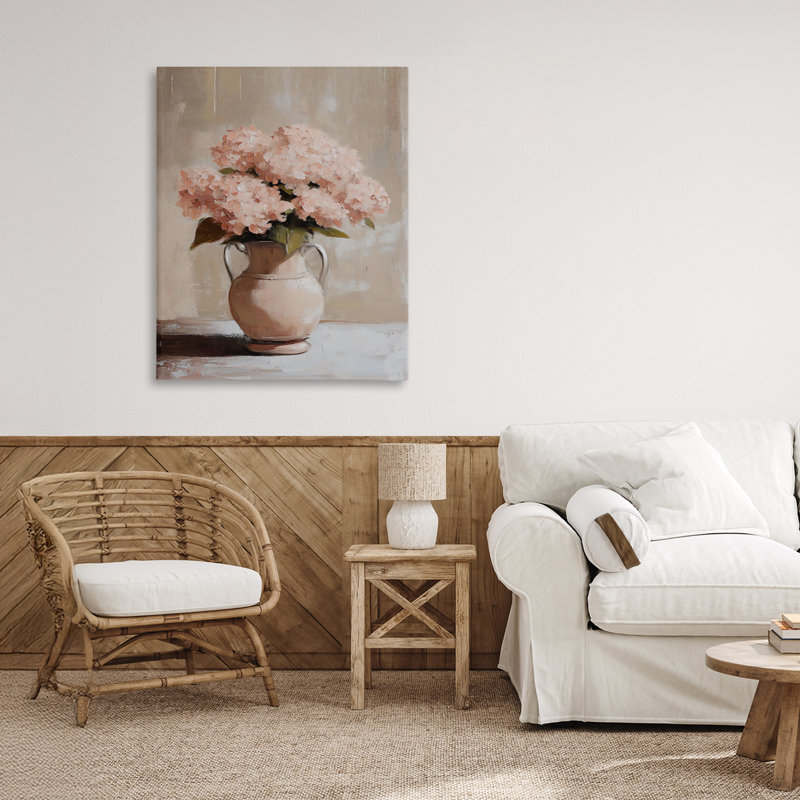 Toile de vase à fleurs à deux poignées, design par Franklyn Gregory, H 30 po x l 24 po