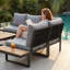 279.5cm Wide L-Shaped Metal Patio Sectional Set