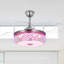 Ventilateur de plafond moderne de 42 po avec lumière à DEL RVB, haut-parleur Bluetooth, 3 vitesses pour le salon et la salle à manger
