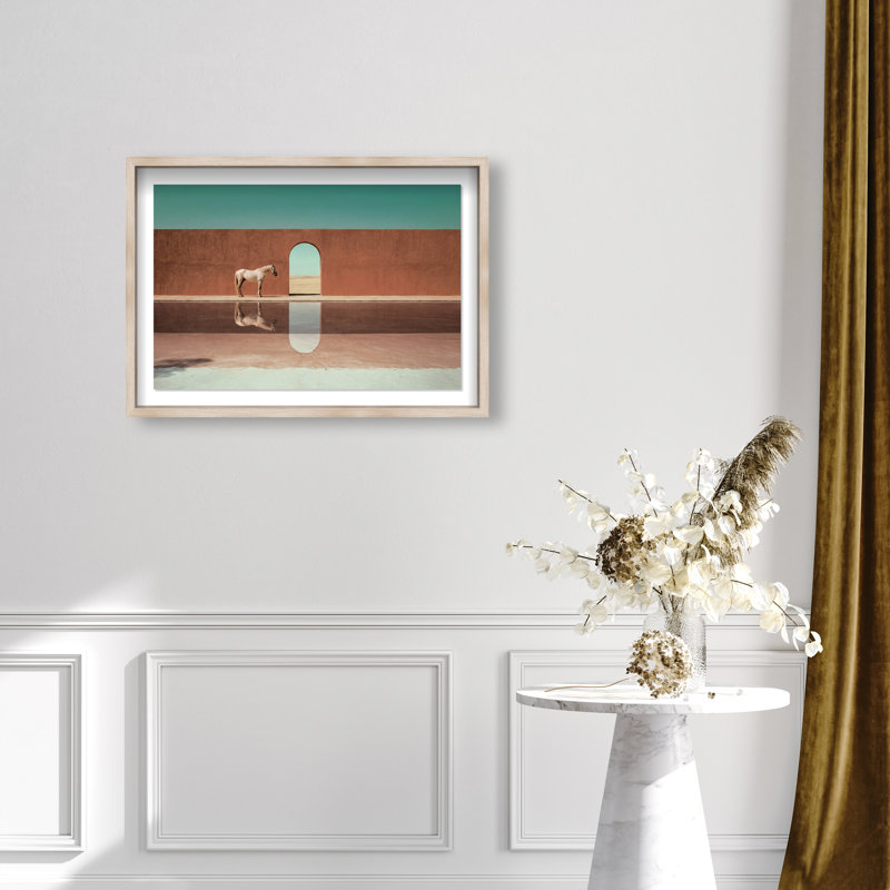 Western Reflections Print by Oliver Gal, 31.5"H x 21.5"W, Natural Oak Shadowbox