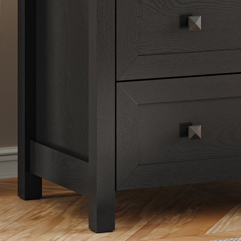 Commode moderne à 3 tiroirs l 26,46 po Feaman, Noir
