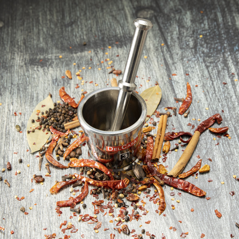 Stainless Steel Mortar And Pestle Set