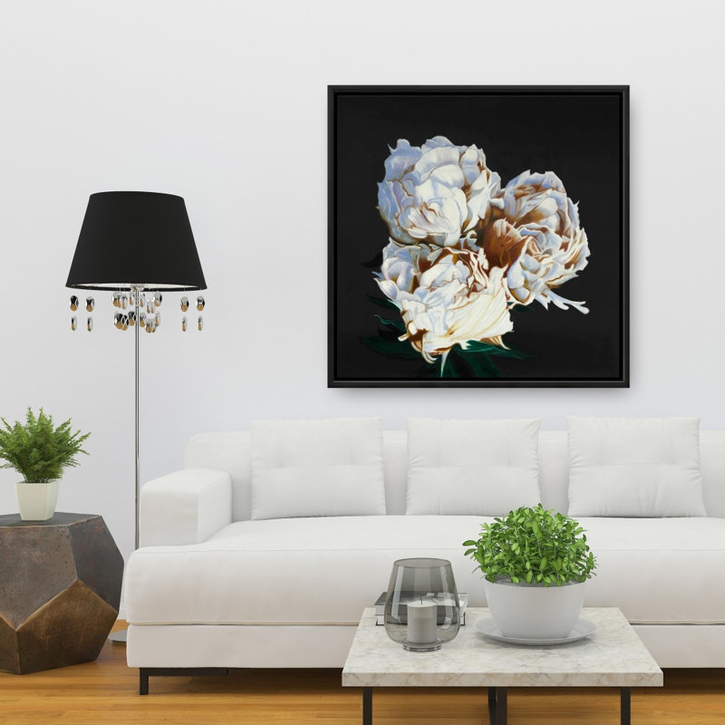 "Pivoines en fleurs" sur toile