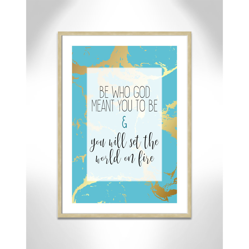 «Set the World», art encadré, H 35,5 po x l 25,5 po x P 1,19 po, Encadré de boîte champagne clair