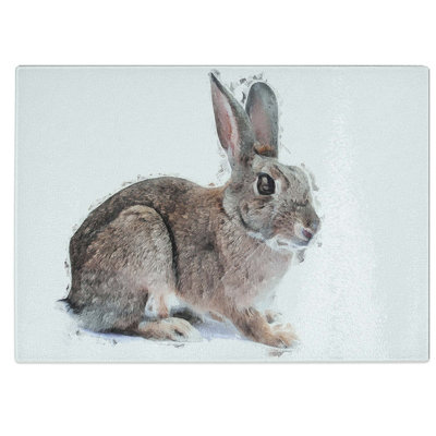 Tempered Glass Bunny Rabbit Chopping Board
