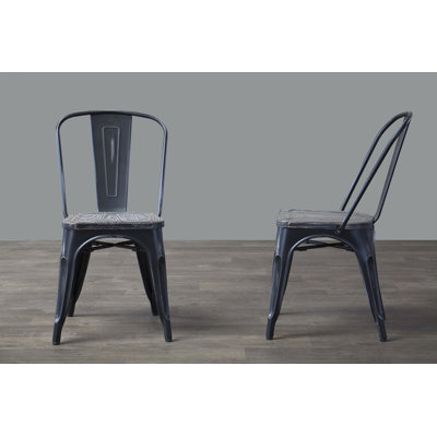 17'' H Metal Stacking Side Chair