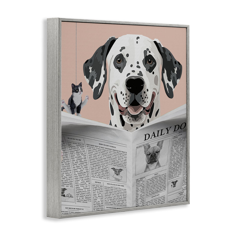 «Dalmatian Daily Bathroom Humor», estampe numérique, conception de Jesse Keith, Estampe numérique Farmhouse