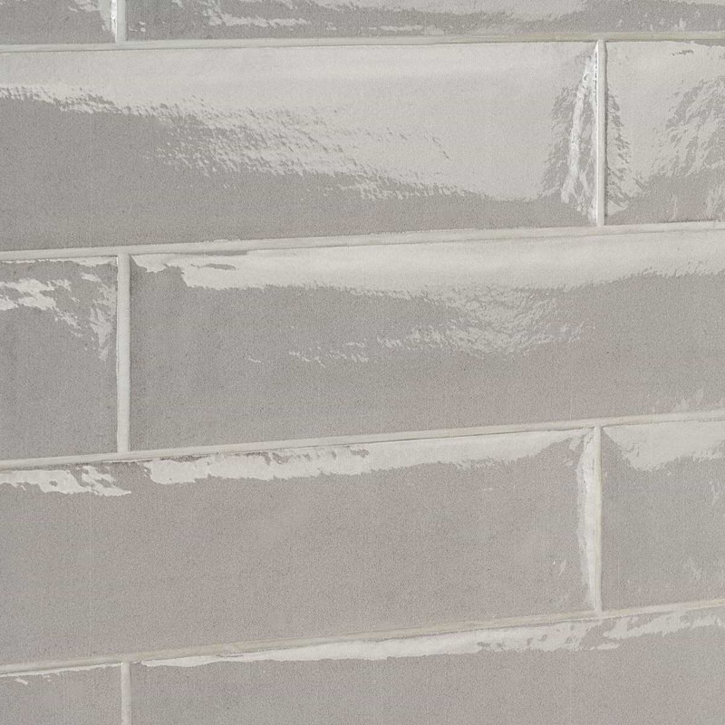 Paint 3x16 Glossy Porcelain Tile, Grigio Gray
