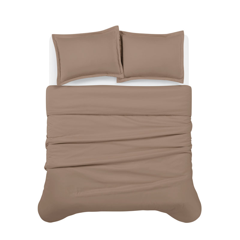 Cannon Heritage Solid Duvet Set, Queen Duvet Cover + 2 Standard Shams