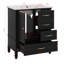 Meuble-lavabo 30 po avec lavabo en céramique 30 po, 3 tiroirs-625966501