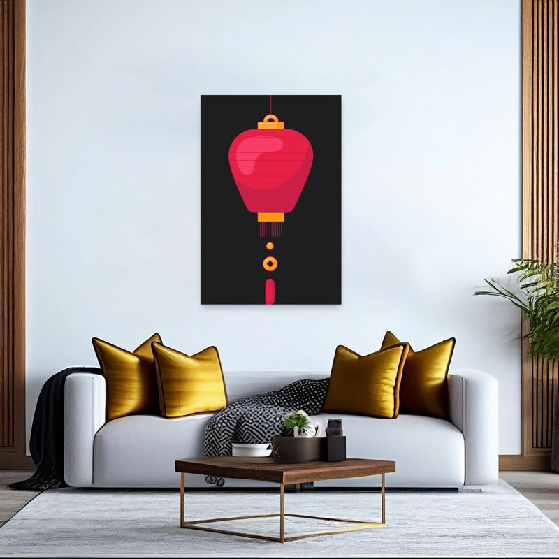 Lucky Chinese Lantern Traditional Wall Art Print by Marika Barsrsind - Wrapped Canvas Print, 152.4cm H x 101.6cm W