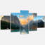 «Lake Louise Sunrise Banff Park - Multipanel Modern Seascape Extra Large», art mural en métal