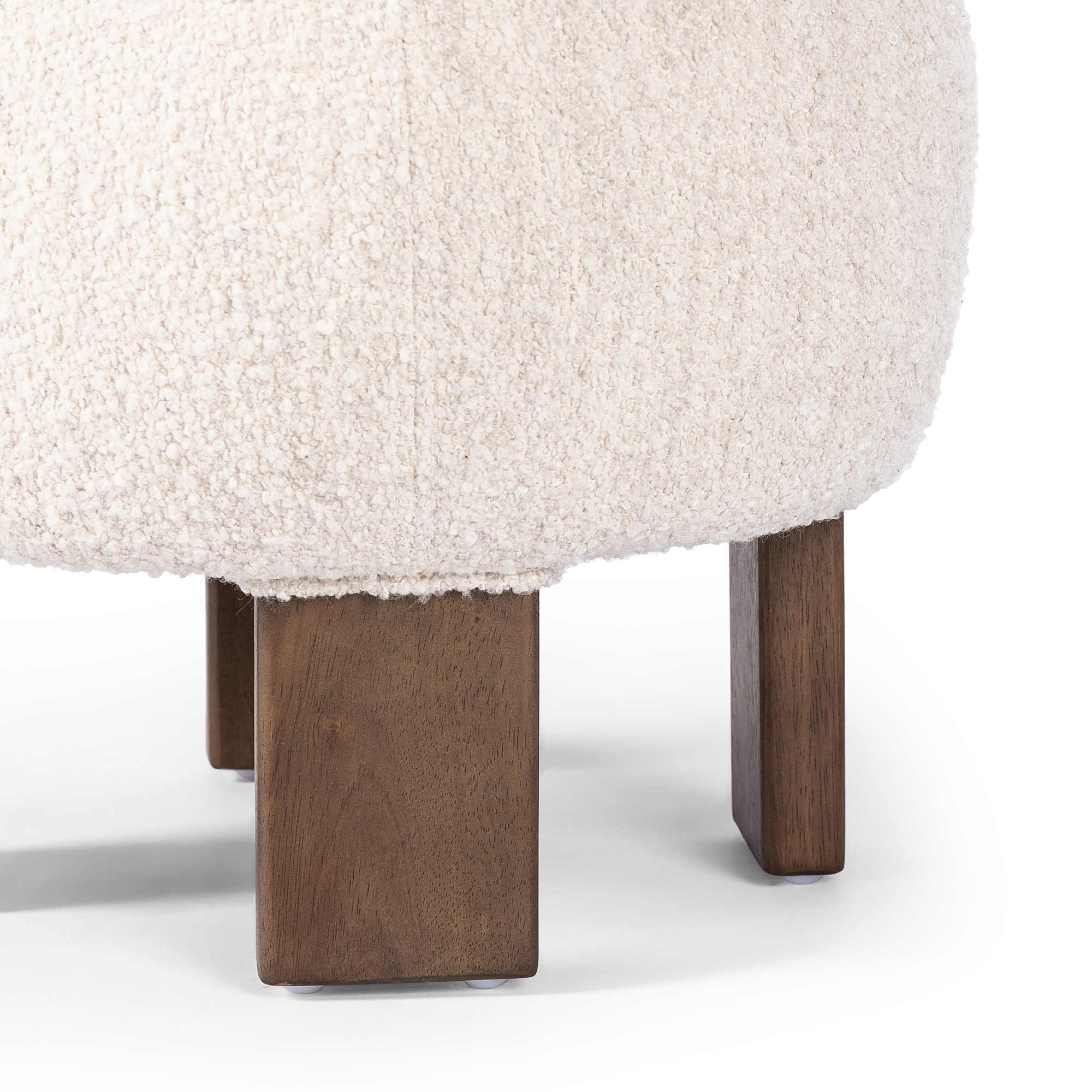 Genna Upholstered Ottoman, Somerton Ash Boucle