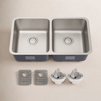 Dex™ Series 33" Undermount Double Bowl Sink