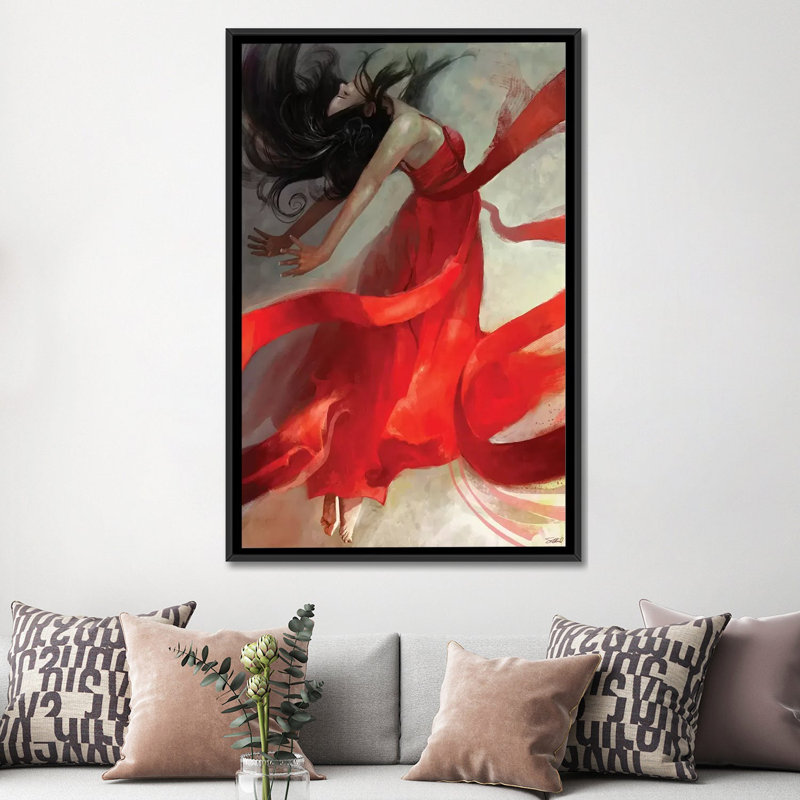 «Ascension», impression sur toile, H 26 po x l 18 po x P 1,5 po, Toile avec cadre noir, Pas de tapis