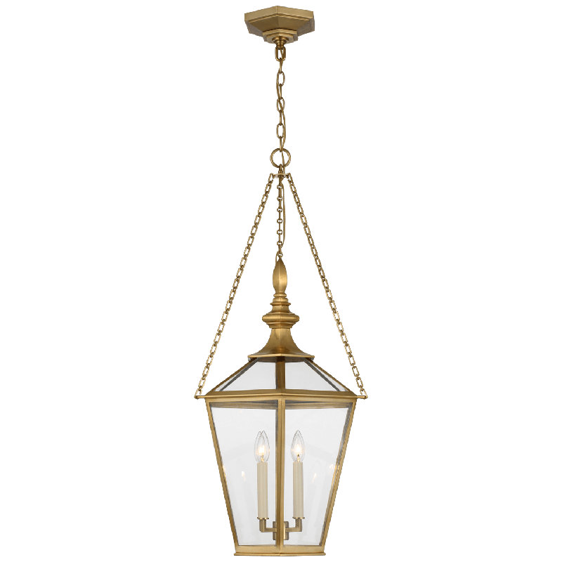 Chapman & Myers Evaline Medium Lantern, Antique Burnished Brass