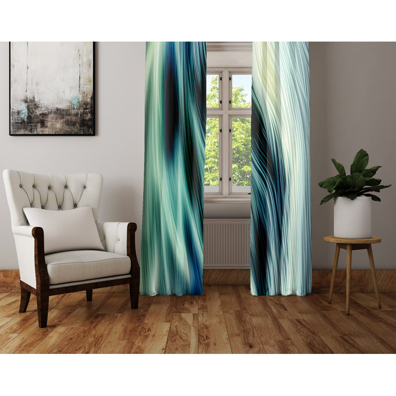 Paire de rideaux semi-transparents en polyester Angiens, L 20 po x L 52 po