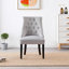 Scott Velvet Dining Chairs - Ergonomic Scoop Knockerback and Solid Wood Legs - Tufted Side Chair for Dining Room Kitchen Living Room-865502778-937285865