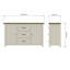 Brents 2 Door 3 Drawer Sideboard Buffet. 153cm Wide. Solid Reclaimed Pine Wood.