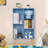 5 Cube Bookshelf,Wooden Modern Bookcase With Legs