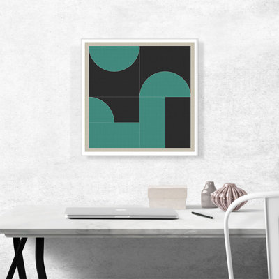 " Mid-Century Modern Black And Teals "