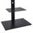 Aivree Black Adjustability Multi Screen Floor Stand Mount for Greater Than 50" with Shelving, Holds up to 30 kg.