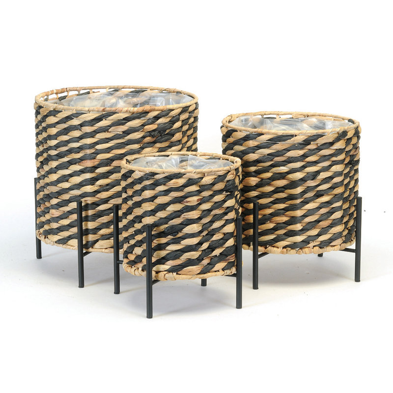 ENSEMBLE DE 3 PANIERS À PLANTES DOUBLÉS