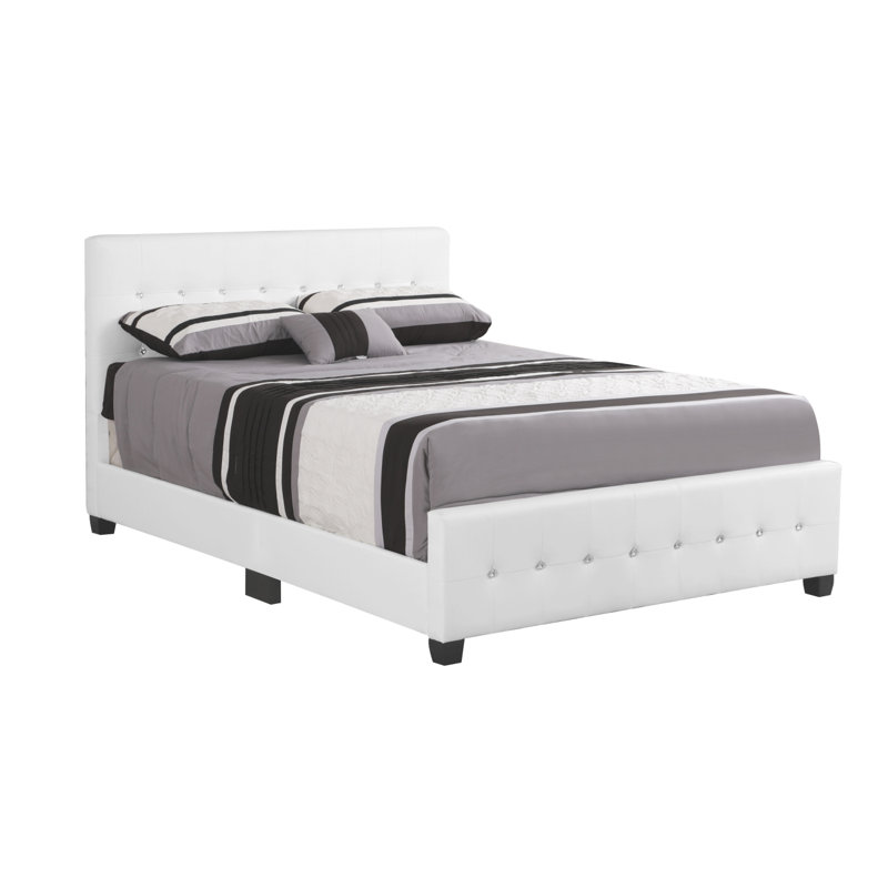 Elegant Transitional White Bed